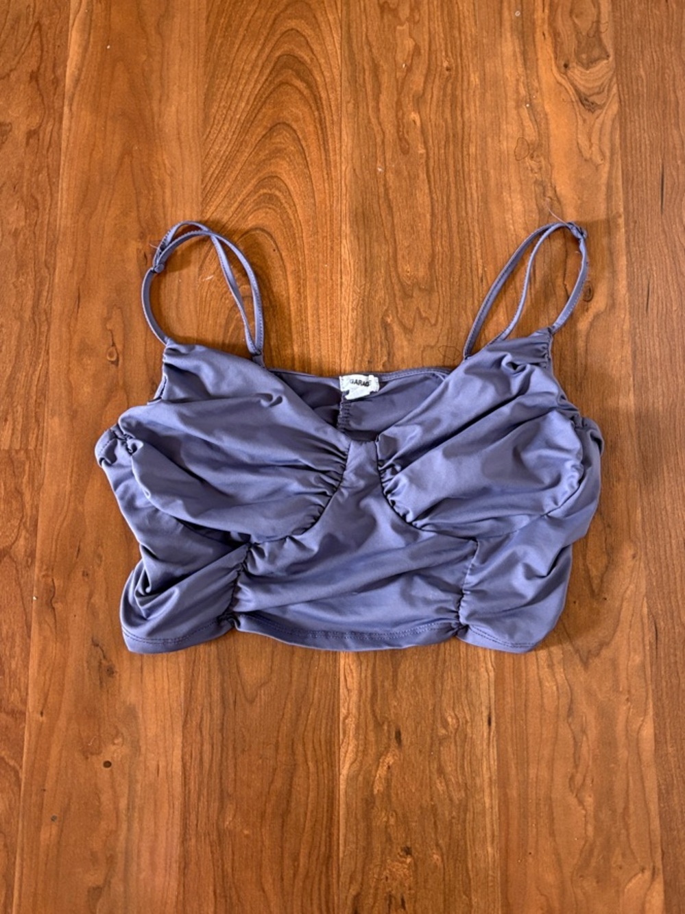 Garage Lavender Ruched Crop Top